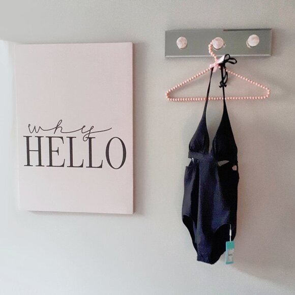 NWT Seafolly black halter one piece swimsuit, US4 - Picture 8 of 10